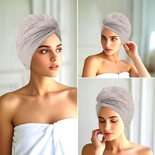 Microfiber Hair Drying Towel Wrap,Hair Turbans Towel for Wet Hair - Image 6