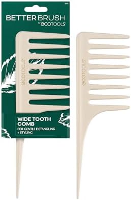 EcoTools Wide Tooth Comb for Curly Hair, Bamboo Hair Comb, 1 Count by EcoTools