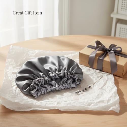 Silk Satin Hair Bonnet for Sleeping Reversible - Image 4