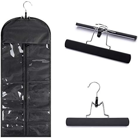 Hairro Portable Hair Extensions Carrier with Front Pockets Non-Woven Dust-Proof Storage Case for Human Hair Extensions, 26 Inch Natural Black by Hairro