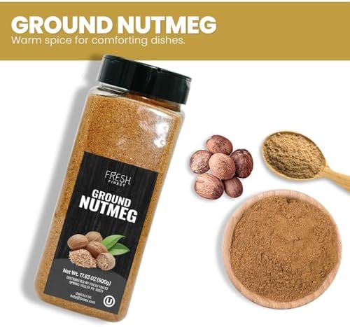 Fresh Finest Ground Nutmeg Powder, Best for Sweet & Savory Recipes, Premium Spice for Cooking and Baking, Kosher & Non-GMO - 17.63oz (500g) - Image 4