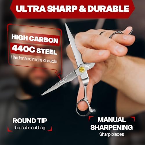 Professional Hair Cutting Scissors, High-End Japanese 440C Stainless Steel Hair Cutting Shears with Sharp Edge Blades, 6.8 inch Hair Scissors, Right Hand Scissors for Salon, Home, Pet - Image 2