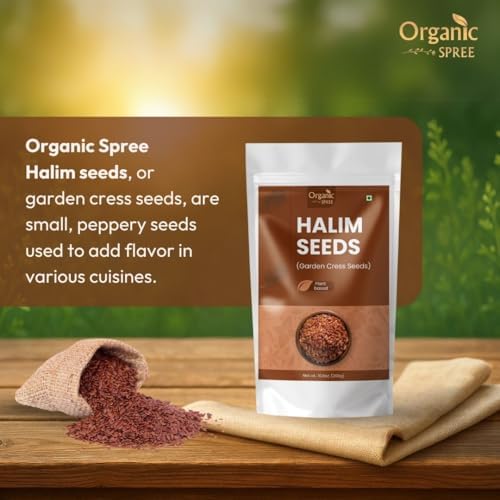 ORGANIC SPREE Halim Seeds - Garden Cress Seeds 10.6 oz (300g), Lepidium sativum, Naturally Rich in Iron & Fiber, Supports Digestion*, GMP Certified - Image 3
