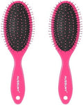 Air Cushion Detangling Hair Brush - 2 Pack Detangler Hairbrush with Ultra Soft Bristles for Effortless Tangle Removal - For Wet Dry Damaged Curly Hair for Women Men Boys Girls Kids - Pink by Aussumy