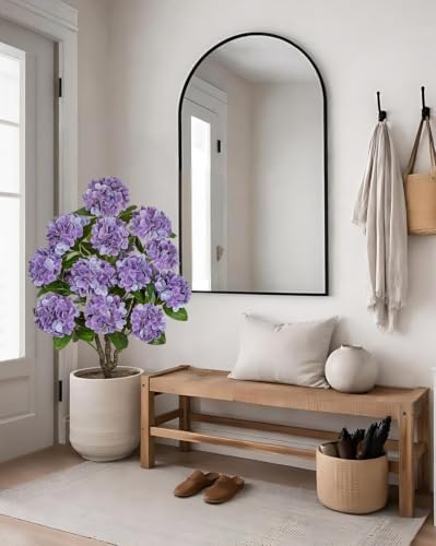 3FT Purple Hydrangea Artificial Flowers Tree 2 Pack Faux Hydrangea Potted - Image 4