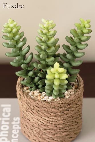 3-Pack Artificial Succulent Plants in Vintage Plastic Pots - Fake Waterproof Succulents Decor for Home, Office, Desk, Shelf - Low Maintenance Indoor Greenery for Bathroom, Living Room, Table Decor - Image 7