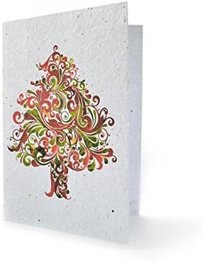 Bloomin Seeds N' Greetings Cards - Handmade Seed Paper - Holiday Tree (8 Pack) by BloominSeedPaper