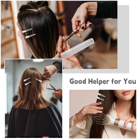 choicbaby 40pcs Silver Hair Clips Metal Duckbill Clip 2.2 Inch Duck Clips for Hair Single Prong Curl Hairpins With Holes Duckbill Hair Accessories for Women Hair Styling Clips - Image 5
