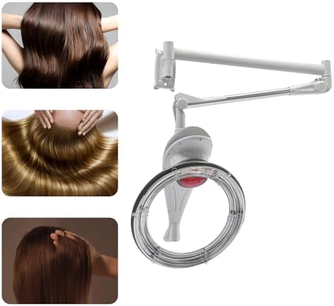 Hair Treatment Machine, 950W Wall Mount Orbiting Rotating Hair Processor for Salon Spa Family, Time Adjustable, Grey - Image 5