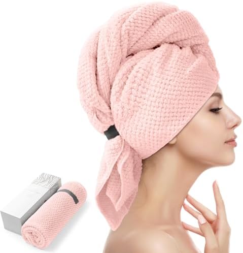 YFONG Large Microfiber Hair Towel Wrap for Women, 26" X 40" Super Absorbent by YFONG