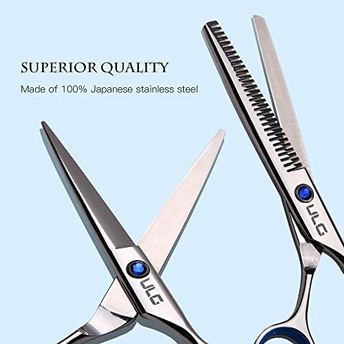 Hair Cutting Scissors Thinning Shears Kit ULG Professional Barber Hairdressing Texturizing Salon Razor Edge Scissor Japanese Stainless Steel 6.5 inch - Image 4