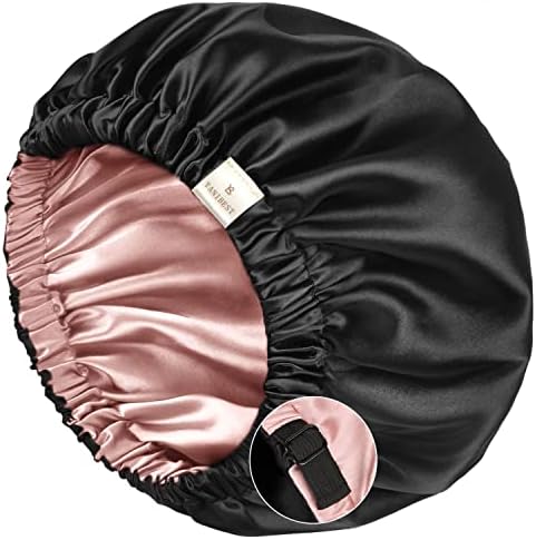 YANIBEST Satin Bonnet for Sleeping Women Men, Adjustable Hair Bonnet by yanibest
