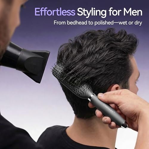 Hair Brush for Men, Detangling and Styling Hairbrush with Nylon Bristles - Image 4
