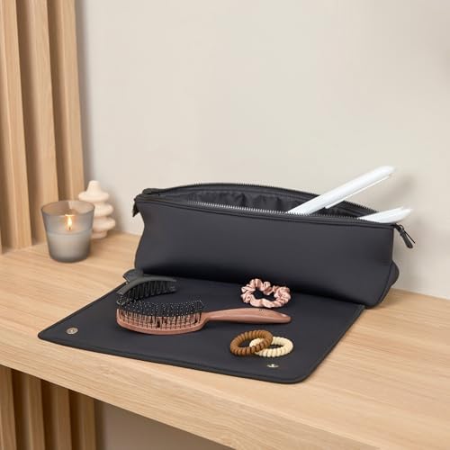 BAREFOOT CARIBOU Hair Tools Travel Bag and Heat Resistant Mat 17" (Black) - Image 6