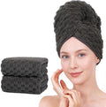 Super Soft Microfiber Hair Towels 2-Pack Lage Size (24x42 inch) for Women by BEELVTIFL