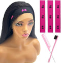 Elastic Wig Bands Set with Lace Melting Bands and Edge Wraps - Keep Lace Front Wigs in Place, Lay Edges (5 Piece Set, Pink Bow) by Iraatraa