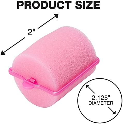 Conair Foam Hair Rollers for Big Volume, Lift and Curl, Foam Rollers, Hair Curlers in Large Size, Pink, 9 Pack with Storage Bag - Image 6