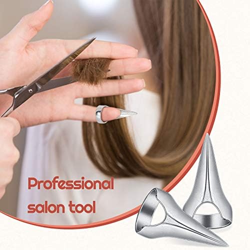 Hicarer 10 Pcs Stitch Braids Tool Metal Finger Rings Hair, Silver - Image 5