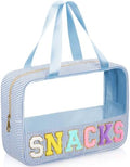 Sanwuta 1 Pcs Clear Seersucker Snacks Bag, Light Blue by Sanwuta