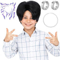 PUREHAIR Kids Short Black Wig with Tattoos for Boys Costume by PUREHAIRDIRECT