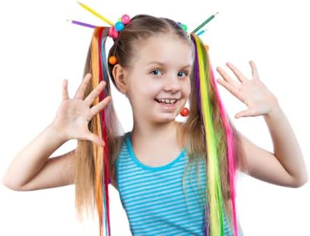 6 Pcs Hair Accessories for Girls, Bows for Girls, Unicorn Hair Clips with Colorful Ombre Hair Extensions - Image 6