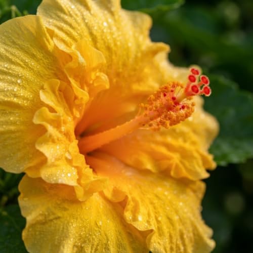 4 Golden Orange Hibiscus Plants Live, Cold Hardy Flower Bush, 4-8" Tall - Image 3