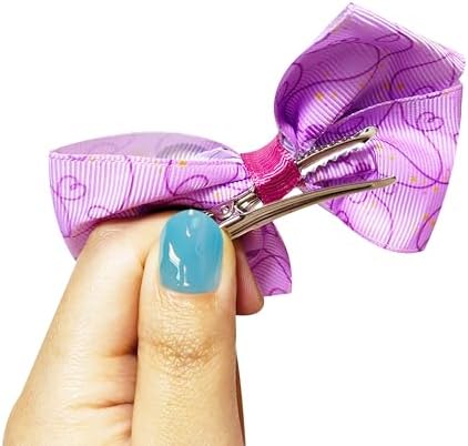 Disney Wish Kids Hair Bows - Hair Accessories Set - 7 Pcs 4 Inch Bow Bundle - Hair Bows for Girls - Different print on each clip - Alligator Clip - Ages 3+ - Image 3
