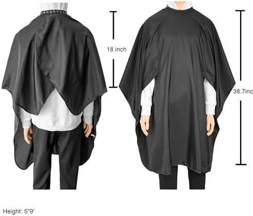 Waterproof Hairdresser Cutting Cape Lightweight with Two Slots Salon Cape Adjustable Neck Part for Adults and Youth - Image 4