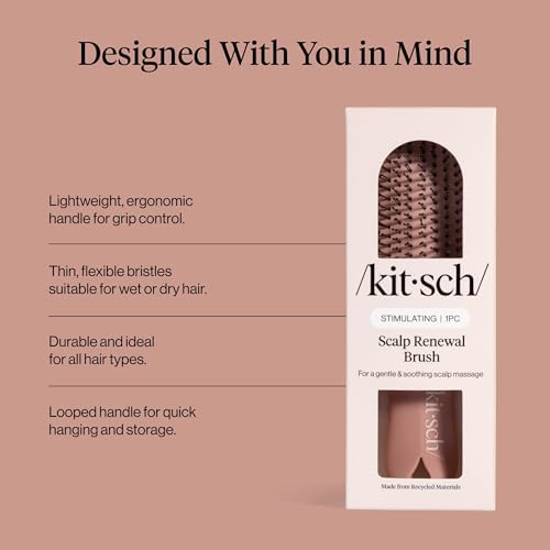 Kitsch Scalp Renewal Brush - Hairbrush Scalp Massager - Terracotta - Image 4
