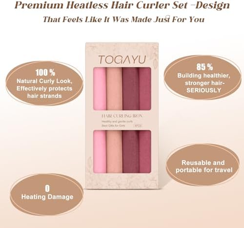 Heatless Curls Overnight Set, Multi-Tonal Velvet Hair Rollers - Image 4
