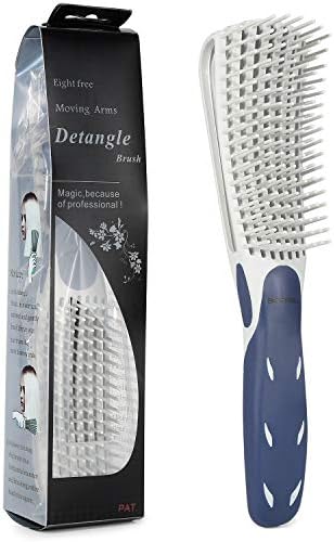 BESTOOL Detangling Brush for Curly and Natural Black Hair, Afro 3/4abc Texture, Faster and Easier Detangling of Wet or Dry Hair with No Pain (Blue) by BESTOOL