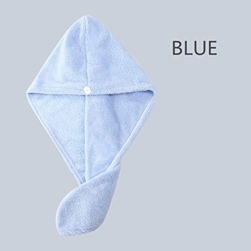 Microfiber Hair Drying Wrap Towel for Women Turban Fast Dry Blue - Image 3