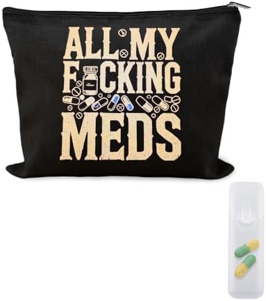 Patient Medication Pouches for Traveling Med Case for Pill Box Storage Container Pharmacy Doctor Medical Funny Novelty Gifts for Physician Nursing Assistant Pharmacist Nurse Makeup Bags for Work by YangQian