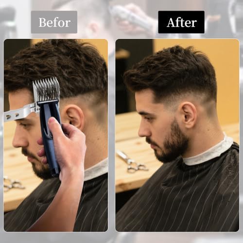 Blend Friend Fade Comb Set 3PC Self Hair Cutting Tools for Men & Boys Grey - Image 3