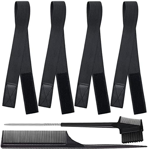 Adjustable Elastic Bands for Wigs and Lace Frontals - 4 Pcs Melt-Resistant Grip Bands, Edge Wraps to Lay Edges and Keep Wigs in Place by XConstellation
