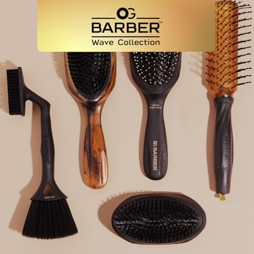 Olivia Garden Barber Wave Brush Collection – Vegan Boar & Combo Bristle Variations, Palm, Tunnel, Fade Brushes - Image 4