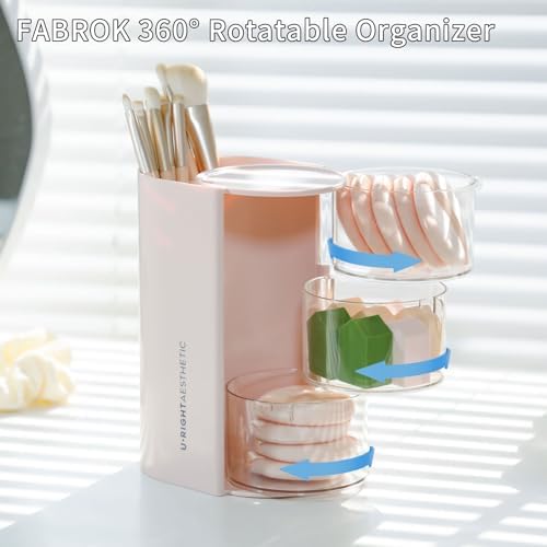 FABROK 3-Layer Hair Accessories Organizer for Girls, Pink - Image 4