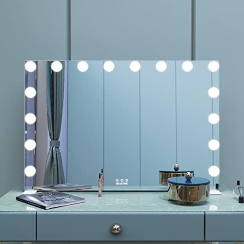 BEAUTME Large Vanity Mirror with Lights, 35.9''x24.3'' White, Touch Control - Image 2