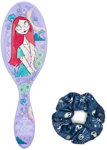 Wet Brush Detangle & Style Duo Kit, Sally (Nightmare Before Christmas) - Ultra-Soft IntelliFlex Bristles - Detangling Brush Glides Through Tangles For Wet & Dry Hair, 1 Hair Brush & 1 Coil Scrunchie by WetBrush