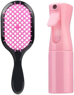Detangling Brush,1 Pack Detangler Brush and 1 Pcs water spray bottle, Gentle & Effective Detangling on Wet or Dry Fragile Hair Types,Ultra-light, Detangling Brsuh ventilated and antistatic hairbrush by Mejglrc