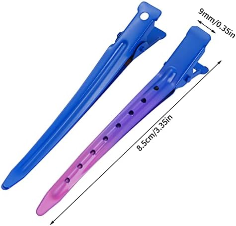 Bantoye 24Packs Duck Bill Clips 3.35 Inch Metal Alligator Clip, Blue Purple - Image 2