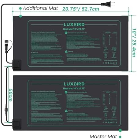 Daisy Chain Seedling Heat Mat for Plants, 4 Pack 10"x20.75" 21W - Image 2