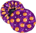Silky Design Bonnet with Elastic Soft Band Adjustable Women and Men Bonnets for Sleeping Comfortable Satin Fabric (Purple Stars) by CrownLimitedSupply