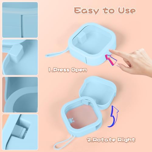 Hair Tie Organizer, Small Portable Hair Accessories Storage Can Be Stackable or Hung on the Wall, Small Items Holder for Jewelry Hair Stuff Hair Clip Cotton Swab - Image 3