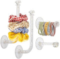4pcs Headband Holder Stand Scrunchie Organizer, Girls Hair Accessories Organizer Storage for Headband Hairband Hair Ties, Clear Glitter Adhesive Scrunchy Holder by QUPIVA