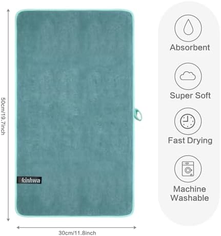 KinHwa Bathroom Hand Towels, Microfiber Face Towels, 11x20 Inch, 2 Pack - Image 7