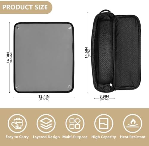 Yuiboo Hot Hair Tool Storage Bag with Heat Resistant Mat - Image 4