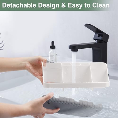 GFWARE Toothbrush Holders for Bathrooms Countertop Organizer - Kids Electric Toothbrush and Toothpaste Holder Detachable 7 Slots Tooth Brush Organization Bathroom Accessories Storage Vanity, White - Image 4