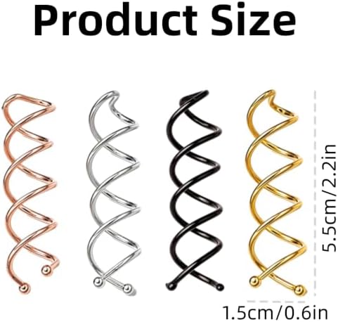 12 Pack French Twist Hair Braiding Tool, Spiral Hair Bun Maker & Twist Hair Styling Clip for Women Girls, Easy DIY Lazy Hair Curler Roller Braider Accessories (Silver) - Image 7