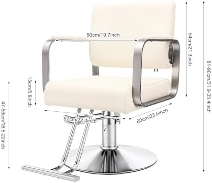 Barber Salon Chair for Hair Stylist w/Hydraulic Pump,360°Swivel - Image 2